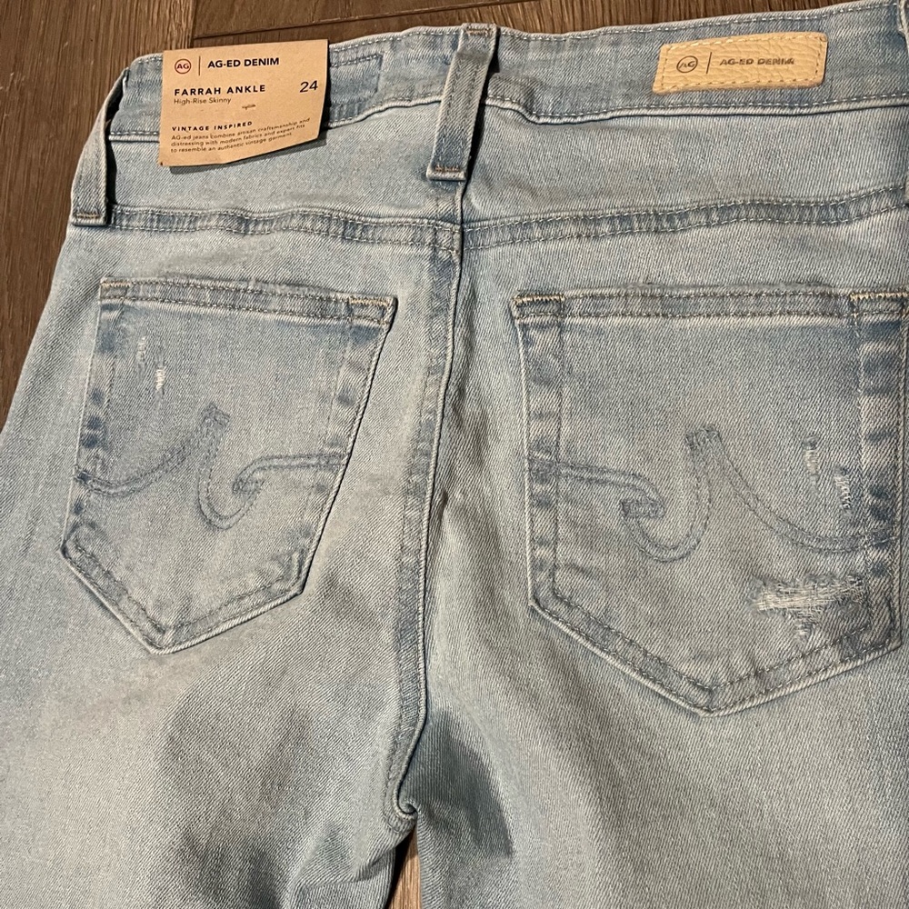 🩷Ag-Ed Farrah Ankle Light Blue Womens Jeans size 24